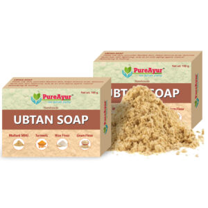 PureAyur's Ubtan Soap with Multani Mitti, Turmeric, Rice Flour and Gram Flour