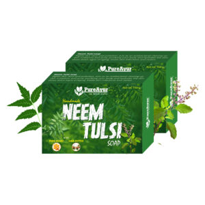 PureAyur's Neem Soap with Honey & Shea Butter for Natual Skin Glow